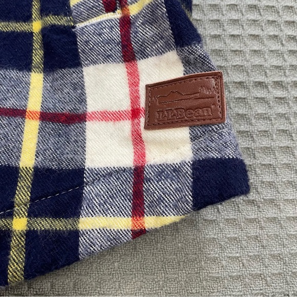 LL Bean Scotch Plaid Flannel Full Zip Hoodie Shacket XL Womens Relaxed Fit - Picture 4 of 7